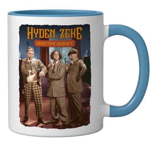 Taza cerámica The Three Stooges azul/blanco 11 oz miniatura 2