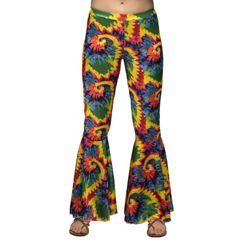 Boland - Calças largas para homem ou mulher, ideais para carnaval, festival ou festa temática, hippies de perna larga