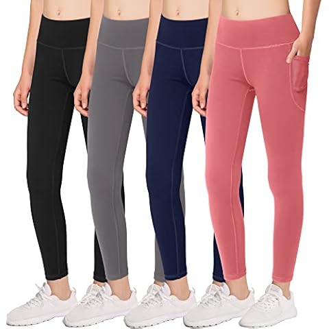 MIRITY Girls Athletic Leggings with Pockets Cover
