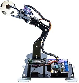 Gitsee 5-DOF 5Axis Robotic Arm Kit, Robot Building Kit Compatible with Arduino IDE, Programmable DIY Coding STEM OLED Display Processing Code and Online Tutorials, GEADA031