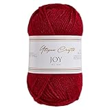 dark crimson 4 PREMIUM QUALITÄT: Hochwertiges Strickgarn aus 100% Acryl, ideal für vielfältige Strick- und Häkelprojekte