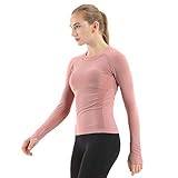 MathCat Seamless Workout Shirts for Women Long Sleeve Yoga Tops Sports Running Shirt Breathable...