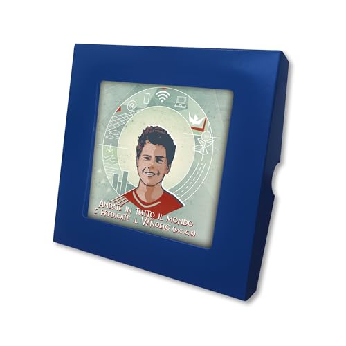 Fratelli Bonella | Keramikfliese mit Carlo Acutis in Geschenkbox 10 x 10 cm | Made in Italy