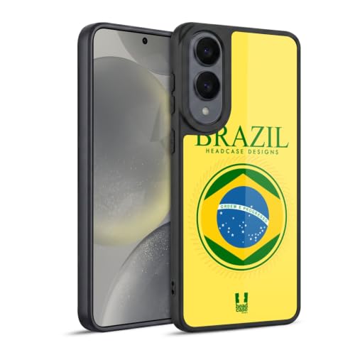 Coque gel renforcée Samsung S25 Edge avec protection militaire drapeau Brésil