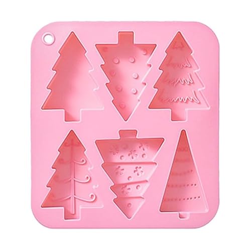 EIHI Molde de silicone em forma de árvore de Natal, molde para chocolate, sabão, doces, bolos, geleias, decorações de Natal, festas familiares de bricolagem, 1 peça