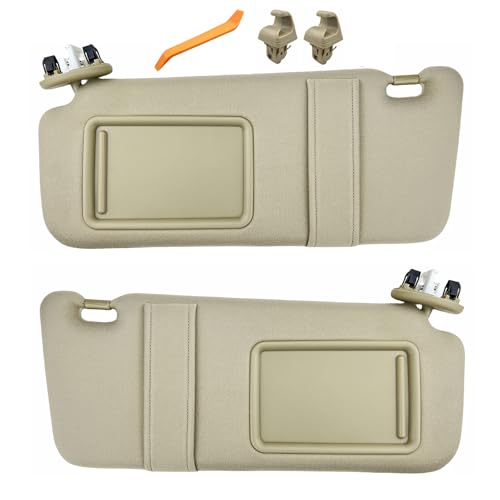 Sun Visor Pair Compatible with 2007-2011 Toyota Camry (Driver & Passenger Side) Sunvisor Replacement...