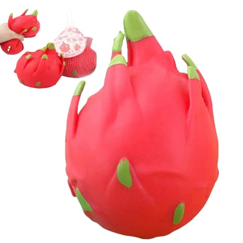 Dragon Fruit Squishy Toy - Jumbo Giant Slow Rising Squeeze Stress Reliever for Adults & Teens, Soft & Squishy Sensory Fidget Toy, Perfect for Desk...