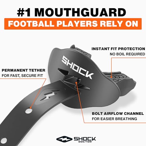 Shock Doctor Bolt Lipguard, OSFA, Black - image 2