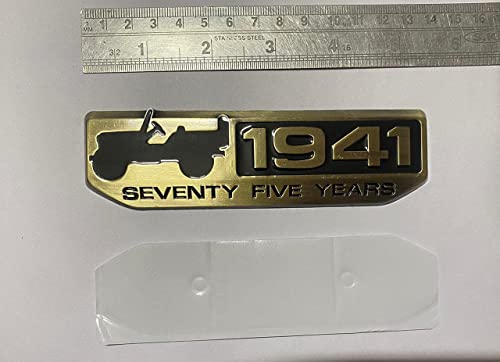 Image of Emblems for Car & Bike Metal Lo.go and Grill Me.tal Lo.go, Auto Accessories for Car Emblem 3D Badge Auto Racing Sport Sticker Grand Tourer Decal. (1941 Golden Black Sticker)