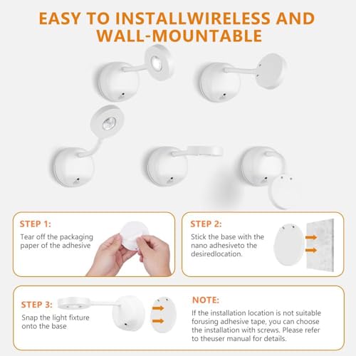 Apliques de pared LED interior recargables con detector movimiento y USB 5