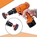 Biilaflor Lawn Mower Sharpener,Lawn Mower Blade Sharpener for Any Power Drill Hand Drill (4 PCS Orange)