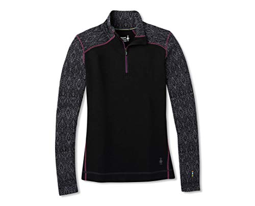 Smartwool NTS Mid 250 Pattern Zip Top Black Medallion XS