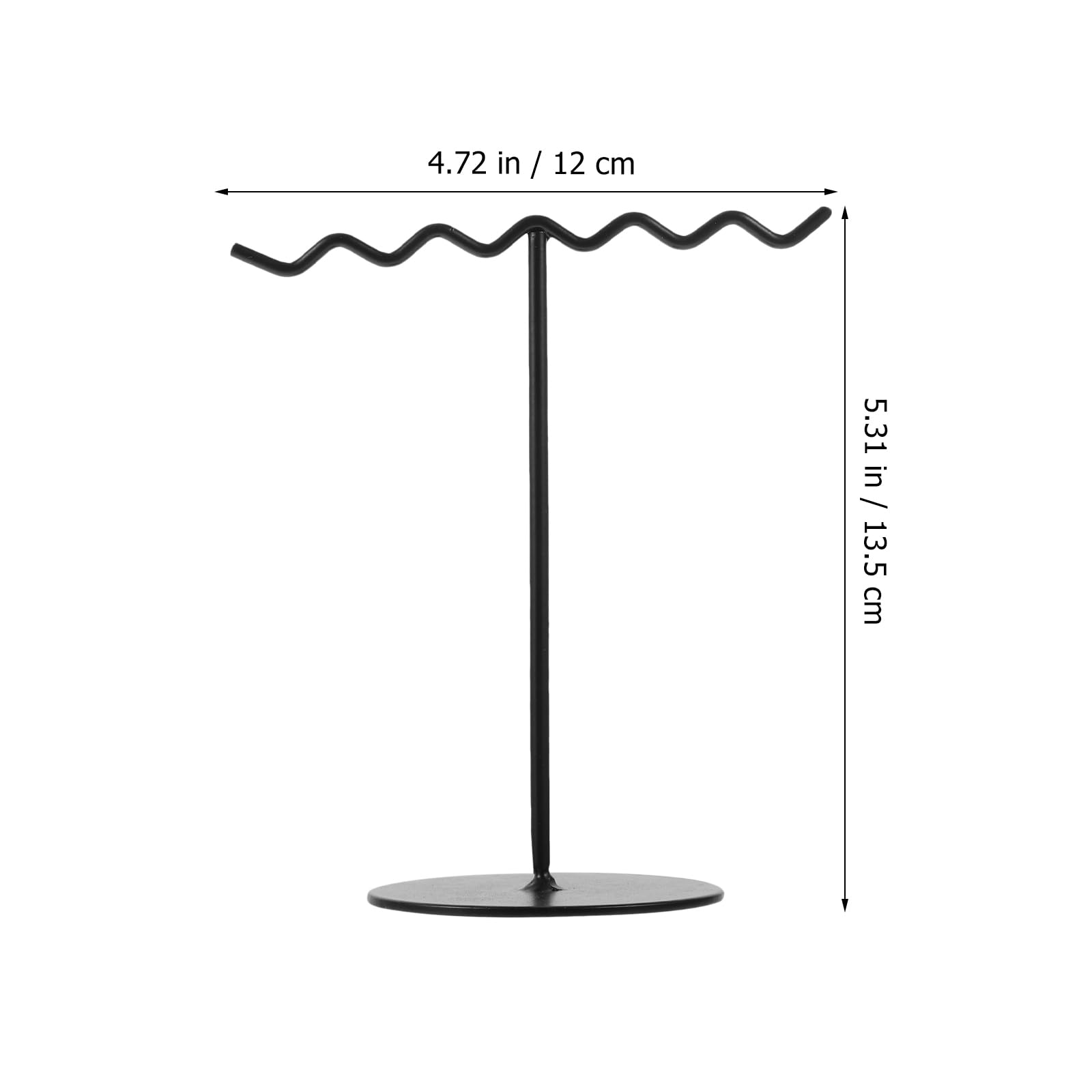 Alipis Jewelry Stand T-Bar Earring Display Stand, Black Metal Necklace Hanger Stand Bracelet Hanging Holder Tabletop Jewelry Display Storage Rack for Dresser, Selling