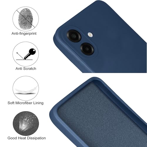 Image of Jkobi Back Case Cover for Samsung Galaxy A07 5G | F70e 5G (Inside Fiber Cloth with Matte Finish Silicone |Blue)