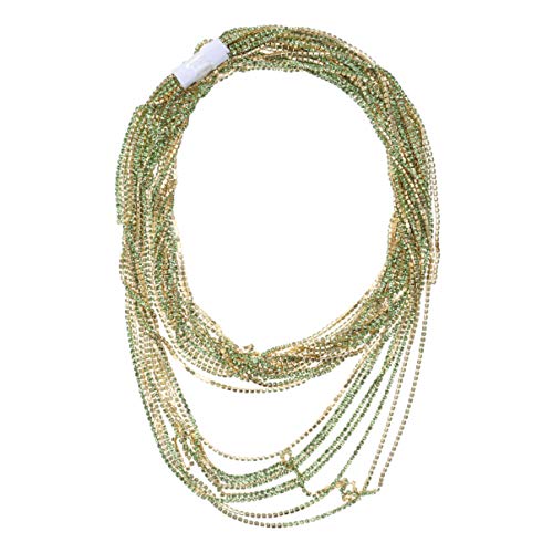 Healifty Greenery Garland Green Decor 10m Crystal Rhinestone Close Chain Clear Trimming Claw Chain Trim Sewing Craft for Cloth Jewelry DIY 2mm (Green) Rhinestone Embellishments Green Rhinestones