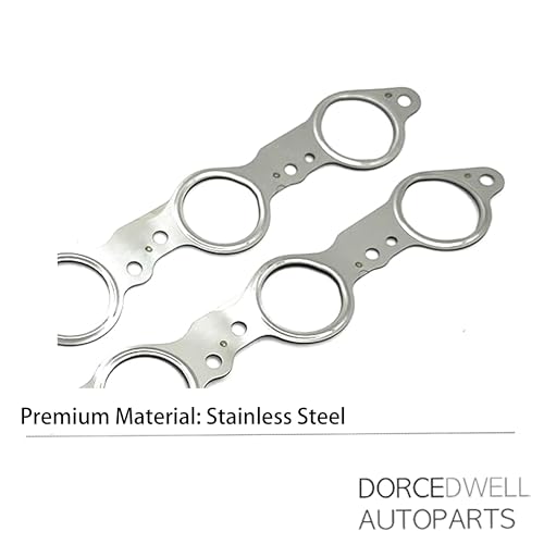 Image of LS Exhaust Manifold Gasket & Bolts Kit - 12617944 12558573 12600530 12620947 - Fits Chevy Silverado Sierra Suburban 1500 2500 HD Yukon CTS Escalade MLS LS LQ LM7 4.8L 5.3L 5.7L 6.0L 6.2L