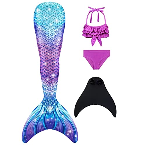 DNFUN Cola de Sirena con Aleta de Sirena para Nadar para niñas-Traje de baño Sirena niña Cover
