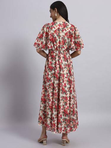 Image of HELLO DESIGN Women V-Neck Solid Maxi Dresses