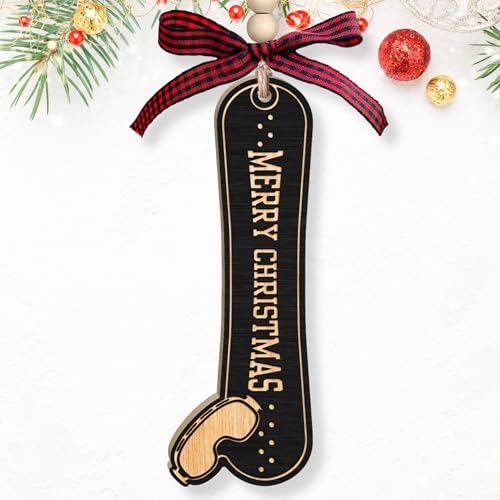 TEEBIM Snowboard Ornaments for Christmas Tree - Snowboarding Christmas Ornament...