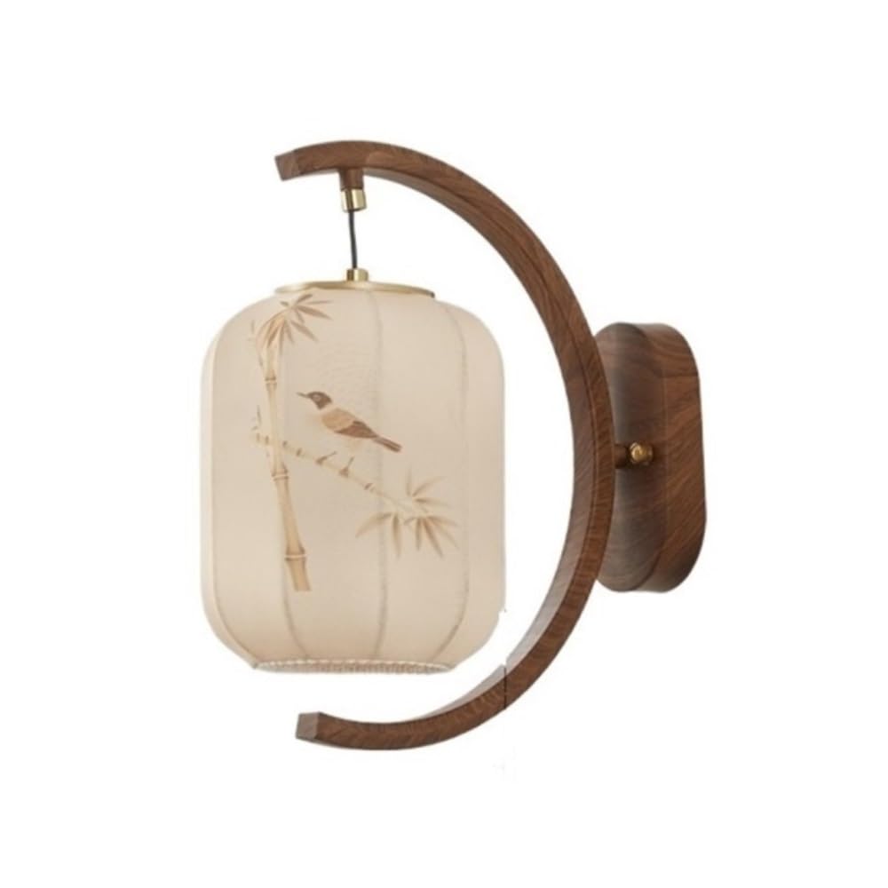 birene Wall Lamp Living Room Tea Room Corridor Wall Lamp Chinese Retro Bedroom Bedside Lighting