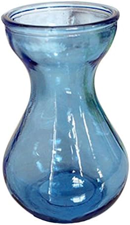Outflower 1pc Colorful Hydroponic Vase Hyacinth Glass Vase Desktop Plant Hydroponic Vase for Home/Office Decor(Blue)