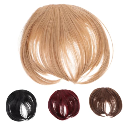 Frange à clip pour femmes FRCOLOR : lot de 4 extensions de cheveux naturelles