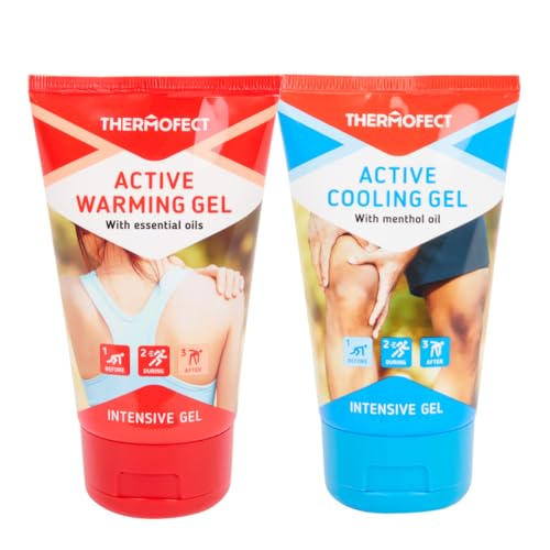 Kit de Geles Terapéuticos, Gel de Calentamiento y Gel Refrescante Active Cooling, 150 ml cada uno