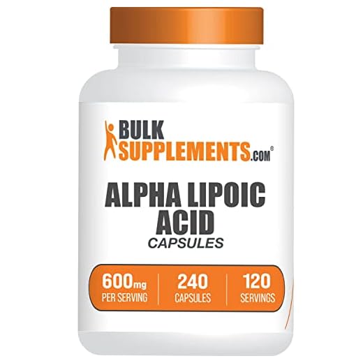 BULKSUPPLEMENTS.COM Alpha Lipoic Acid 600mg Capsules - ALA Supplement - Alpha-Lipoic Acid - Antioxidants Supplement - Alpha Lipoic Acid Pills - 2 Capsules per Serving, 120-Day Supply (240 Capsules)