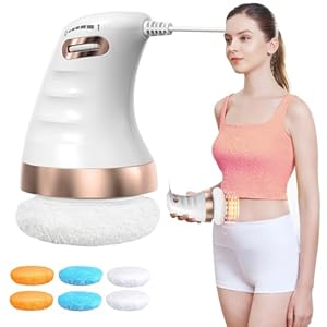 ADBRIM Electric Cellulite Massager-Body Contouring Massager with 6 Skin-Friendly Pads, Handheld Body Massager for Toning The Abdomen, Legs, arms and Thighs