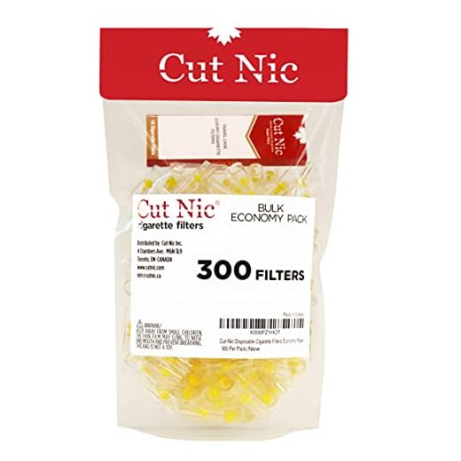 Cut-Nic 4 HOLE Disposable Cigarette Filters - Bulk Economy Pack (300 Per Pack) Filter Tips