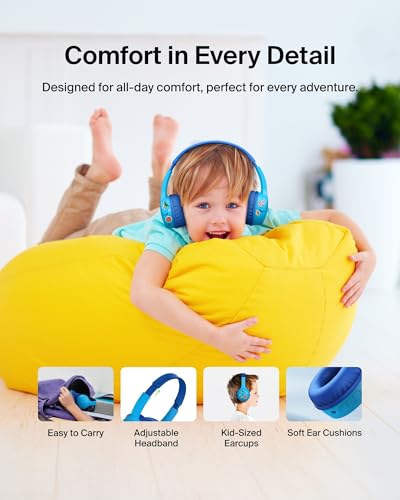 image for Belkin SoundForm Mini - Wireless Bluetooth Kids Headphones, 30H Batter