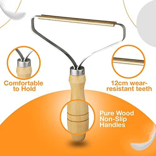 Metal Lint rollers, Pack of 2, Portable Lint Remover, Carpet lint remover tool, Lint Remover for Pet Hair Removal, professional lint remover for clothes, lint remover carpet scraper, fuzz remover