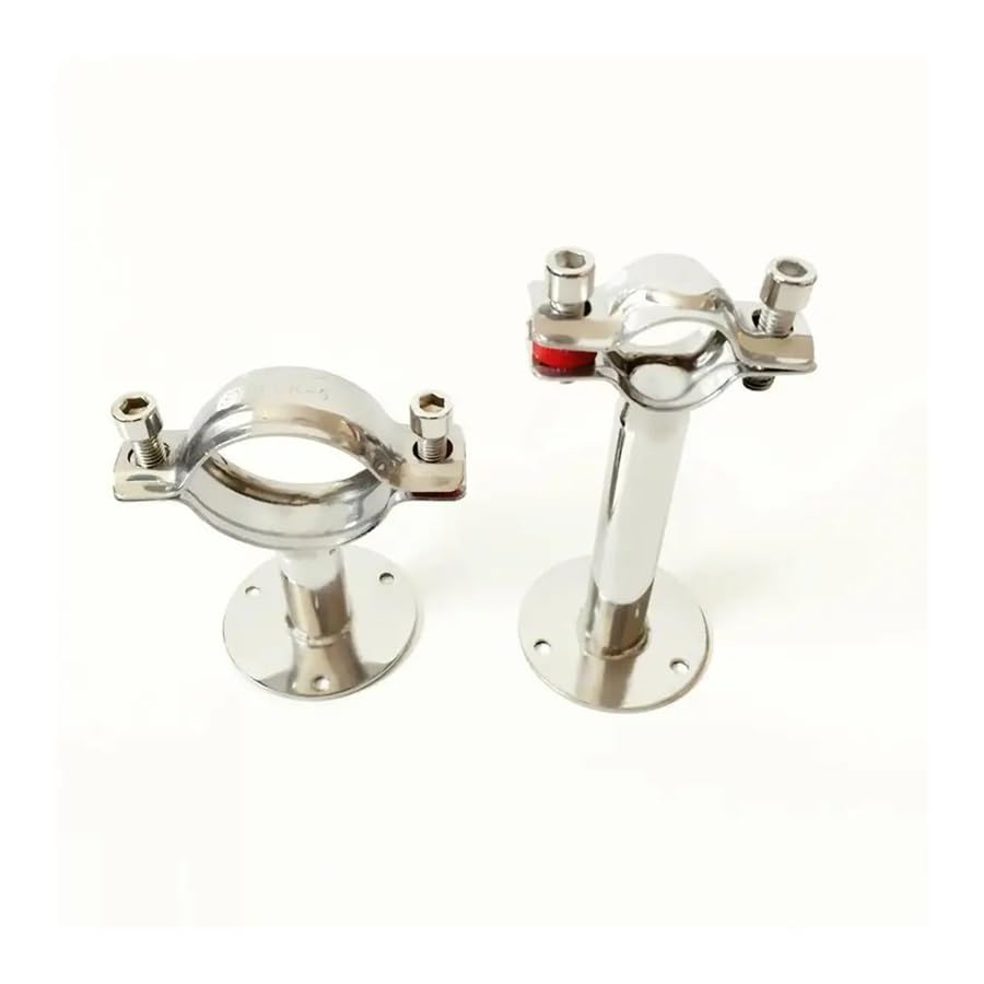 70-76mm 3" 76mm Pipe Hanger Bracket Clamp Support Clip with Base Plate 304 Stainless Steel for Beer Brewing L=100mm
