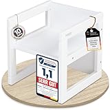 babybay Sitzhocker Littlefoot für Kinder 3-in-1 Stuhl/Tisch, weiß lackiert