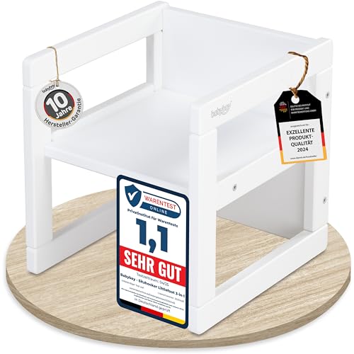 babybay Sitzhocker Littlefoot für Kinder 3-in-1 Stuhl/Tisch, weiß lackiert babybay Sitzhocker Littlefoot für Kinder 3-in-1 Stuhl/Tisch, weiß lackiert