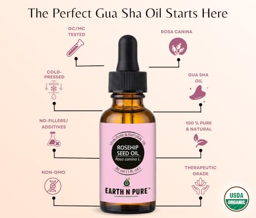 Image of Earth N Pure Rosehip Seed Oil | 100% Pure Natural Cold Pressed Carrier Oil | Premium Quality for Face, Hair, Skin, Nails, Body Massage & DIY Beauty Care | Hexane Free | 30ml