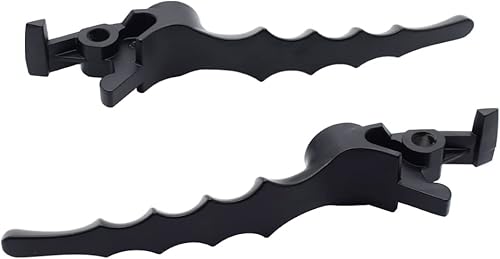 Miniatura 5 de RCRBT Palancas de embrague de freno hidráulico con diseño de calavera compatible con Honda Yamaha Suzuki Kawasaki (negro)