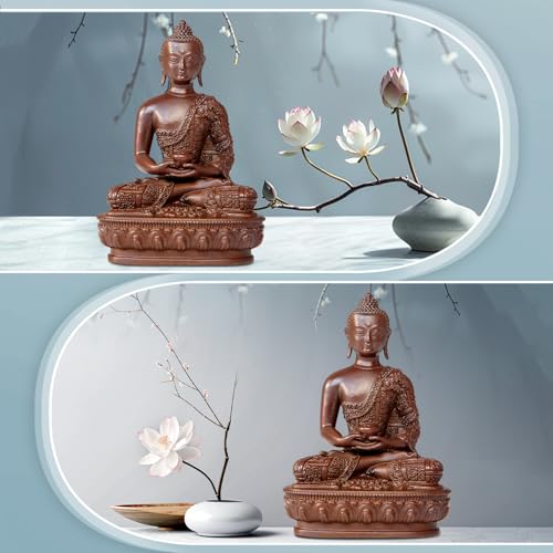 Estatua de Buda de Cobre 2.9 pulg Decoración Interior miniatura 6