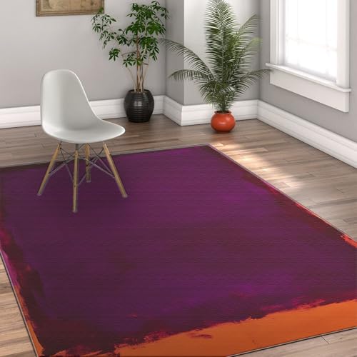 Tapis violet grand format paillasson doux lavable moquette de salon