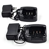 Begguath (2-Pack) BC-173 Rapid Desktop Battery Charger Compatible for Icom IC-M21 IC-M2A IC-M31 IC-M32 IC-M33 IC-M34 IC-M35 IC-M36 IC-M90 IC-GM1600 IC-GM1600E Two Way Radios BP-224 BP-252 Battery