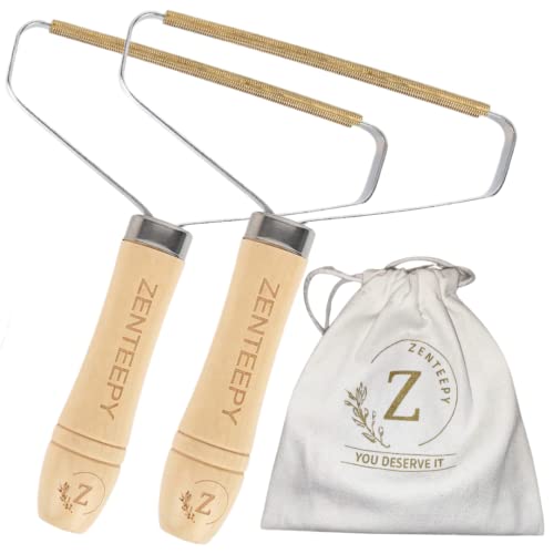 Portable lint Remover Set of 2 - Pet Hair lint Shaver - Dog and cat Hair Remover for Carpet and Couch - Lint roll Wand for Carpet - Fuzz Remover Fabric Shaver - Fabric Cleaner - Uproot lint Cleaner