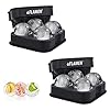 Flamen XXL Ice Ball Maker schimmel, 4x Jumbo ijsbollen door BPA vrij, Food Grade kwaliteit siliconen pers, beste Ice…