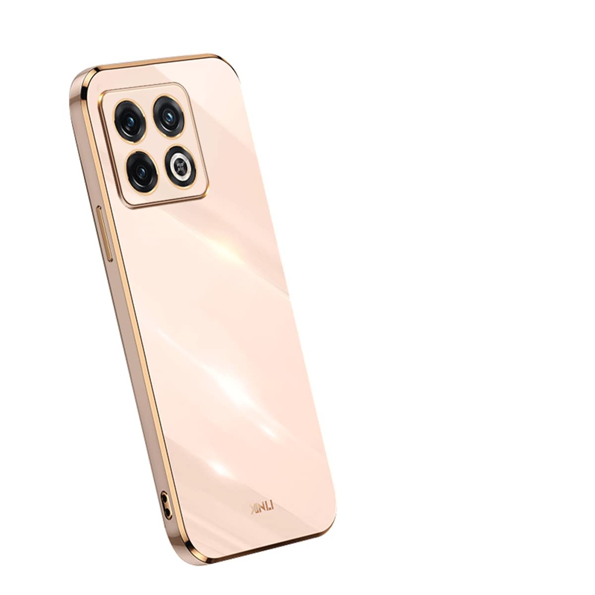 COMAKU Custodia Per OnePlus 10T: Cover In Silicone TPU Con Bordo Glitter Dorato - Nero