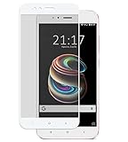  Todobarato24h Protector de Cristal Templado Blanco Compatible con Xiaomi MI A1 MI 5X MI5X (5.5) Completo Cubre Todo