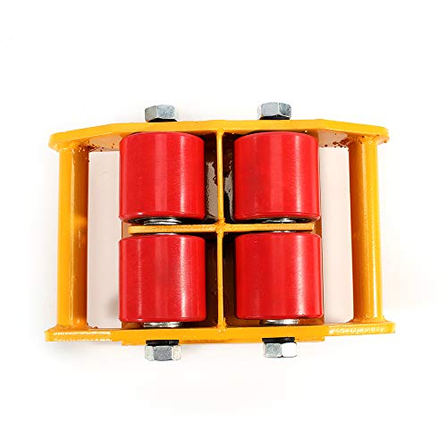 Chariot manutention machines lourdes roues pivotantes anti-blocage - 4
