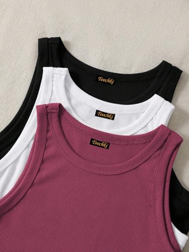Image of Tops for Women Crop Top for Women's Tank Activewear Tee Sports Western Casual Cotton Camisole Pack of 3 Combo