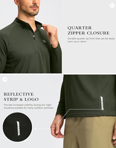 Image of G Gradual Men's Quarter Zip Pullover Running Athletic Shirts Long Sleeve
