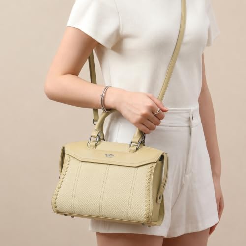 Image of EXOTIC Premium Celeste Tubular Handle Satchel Handbag for Women with Detachable & Adjustable Sling Strap | Spacious Structured Shoulder Bag | Spacious Structured