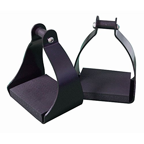 Shenandoah Western Stirrups, Trail Stirrups for Saddle Western, Endurance Stirrups for Grip, Stability & Shock Absorption, Trail Riding, Schooling, Relieves Knee, Ankle & Hip Stress, Black 2 1/2
