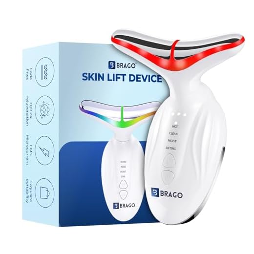Brago Skin Lifting Device, Red Light Therapy Beauty Machine, Face and Neck Massager Tool for Double Chin Reduce, Wrinkles, Anti Ageing & Glowing Skin